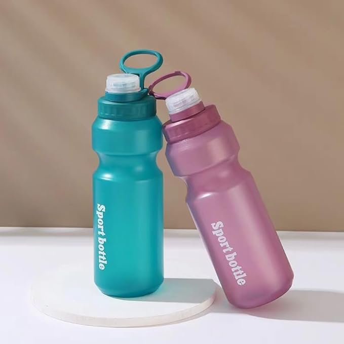 Sports Water Bottle, Plastic Water Bottle,BPA-Free,Leak-Proof, Reusable Water Bottle for School, Outdoor,Gym, Running, Hiking (Blue (26 OZ))