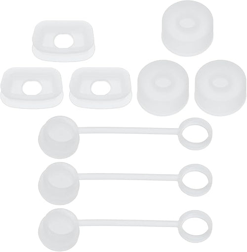 PATIKIL Silicone Spill Stopper for Straw Cup 2.0 40oz/ 30oz, Set of 9 Tumbler Accessories Including 3 Straw Cover Cap, 3 Square Spill Stopper and 3 Round Leak Stopper, Clear