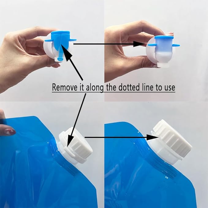 PIVHWIR 2 PCS Collapsible Water Container with Spigot, BPA Free 10L Camping Water Storage Carrier Jug, Collapsible Water Cube for Outdoors Hiking Camping Riding