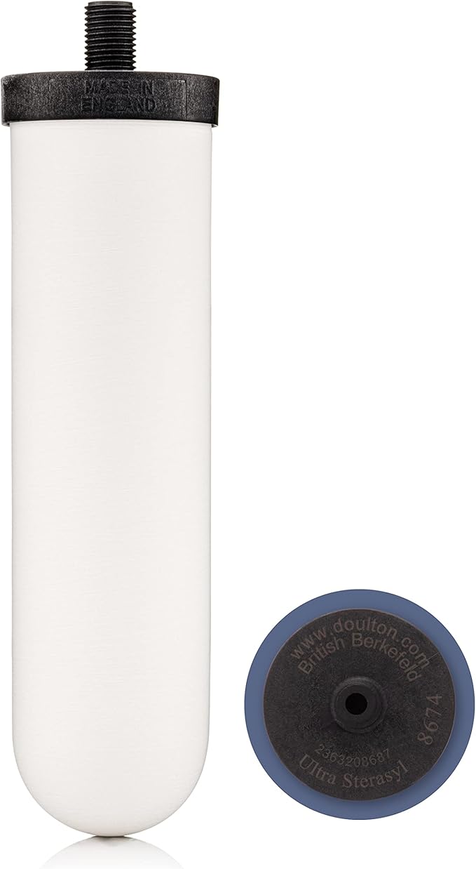 British Berkefeld Doulton Β¦ W9121226 Β¦ 7" Ultra Sterasyl Β¦ Authentic Gravity Drinking Water Ceramic Replacement Candle Element Filter Β¦ 8674 Β¦ White Β¦ Removes Heavy Metals (2 pack)