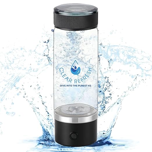 Hydrogen Infused Water Bottle Borosilicate Glass โ Travel Friendly Hydrogen Bottle for Office, School, Car โ Water Energy Boost โ Rich in Antioxidants gothydro Water Hydrogen Water Bottle