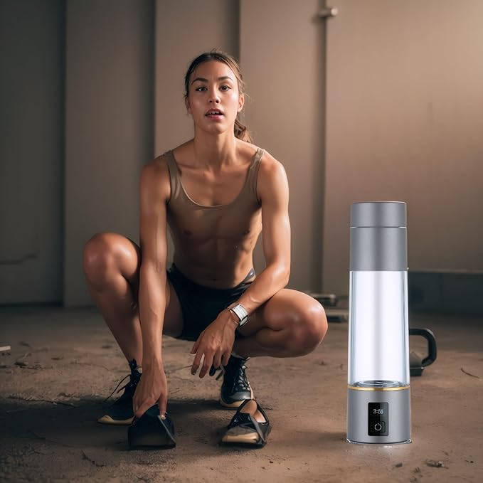Hydrogen Generator Water Bottle, 1800PPB/6mins, 3500PPB/12mins, Long lasting hydrogen dissolution, Healthy Drinking HydrogenWater Bottle ,Brown
