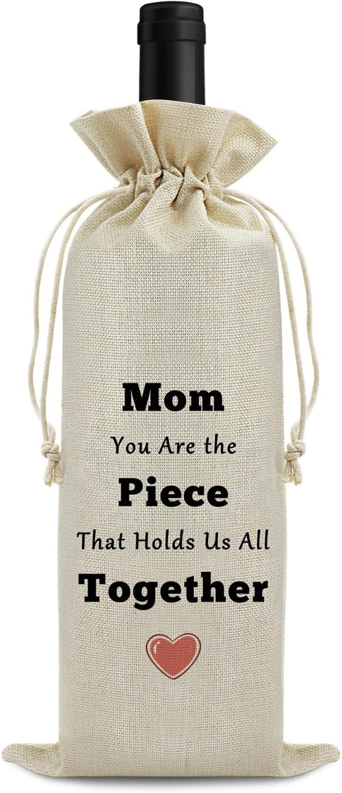 Gift for Mom Mother's Day Gift Wine Bag Thank You Gift for Mom Grandma Birthday Christmas Gift for Her Wine Wrapping Valentine Thanksgiving Gift for Mom from Child Bag Drawstring Wine Gift Bag