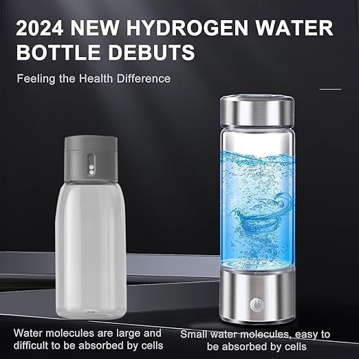 Hydrogen Water Bottle Generator, 3 Minutes Hydrogen Water Bottle, 2024 New Water Ionizer for Mother’s Day Gift, SPE PEM Technology Hydrogenated Water Machine for Home, Office, and Gym(Blue)