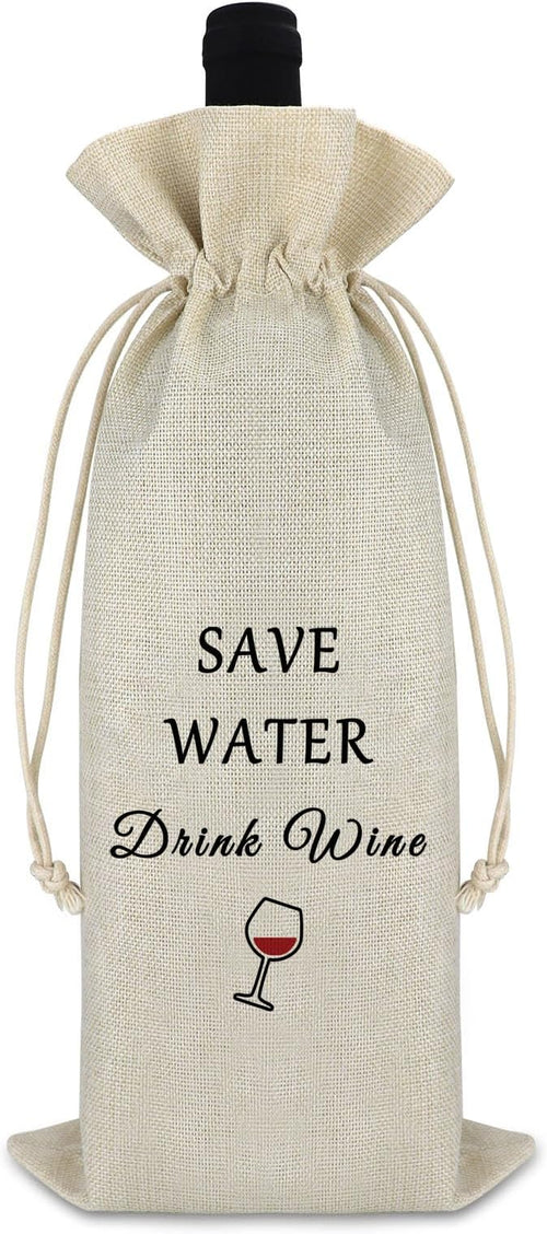 Wedding Gift for Bridesmaid Wine Bag Birthday Gift for Women Men Bridal Shower Gift Thank You Gift for Friends Burlap Wine Wrap Bag Christmas Gift for Friends Father's Day Gift Bachelor Party Gift