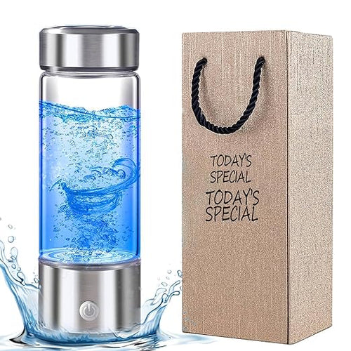 Hydrogen Water Bottle Generator, 3 Minutes Hydrogen Water Bottle, 2024 New Water Ionizer for Mother’s Day Gift, SPE PEM Technology Hydrogenated Water Machine for Home, Office, and Gym(Blue)