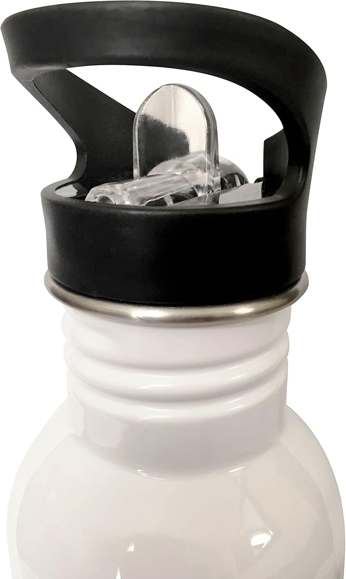 3dRose Keep Calm And Let Mamaw Handle It Fun Funny Grandma Grandmother Gift Straw Water Bottle, White
