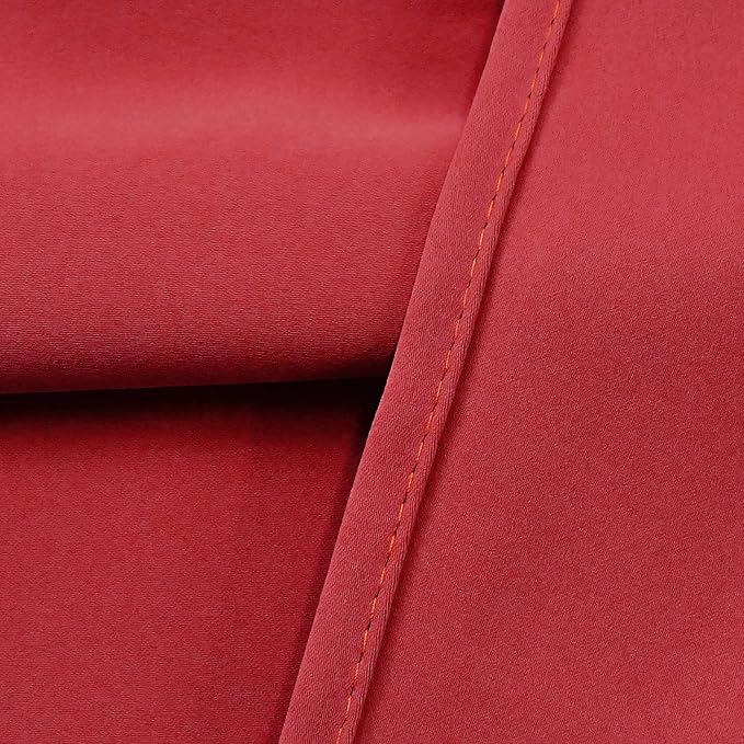Christmas Red Valance for Kitchen Blackout Grommet Curtain Valance Window Treatment for Living Room Short Straight Drape Valance for Bedroom Kids Room/Basement/Loft 52X18 Inch Long 1 Panel