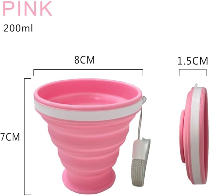 Collapsible Water Bottles 500 ml 2 pack with silicone collapsible cup 200 ml 2 pack,Travel Water Bottle Portable Hiking Water Bottle Reusable BPA Free Silicone Water Bottles.(Colorful)