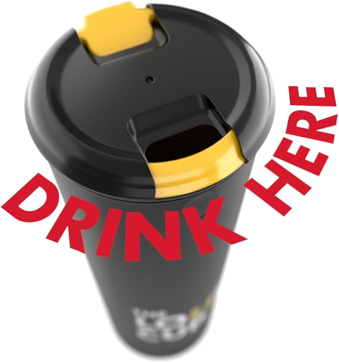 The LoudCup 20 oz Tumbler + Integrated Stadium Horn (Heron Navy) - Reusable Water Bottle for Sports Fans - Worlds Loudest Cup for Noisy Fans on Game Day & Tailgating