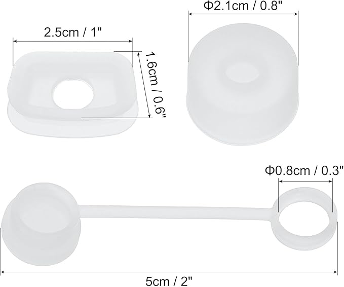 PATIKIL Silicone Spill Stopper for Straw Cup 2.0 40oz/ 30oz, Set of 9 Tumbler Accessories Including 3 Straw Cover Cap, 3 Square Spill Stopper and 3 Round Leak Stopper, Clear