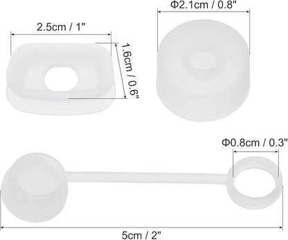 PATIKIL Silicone Spill Stopper for Straw Cup 2.0 40oz/ 30oz, Set of 9 Tumbler Accessories Including 3 Straw Cover Cap, 3 Square Spill Stopper and 3 Round Leak Stopper, Clear