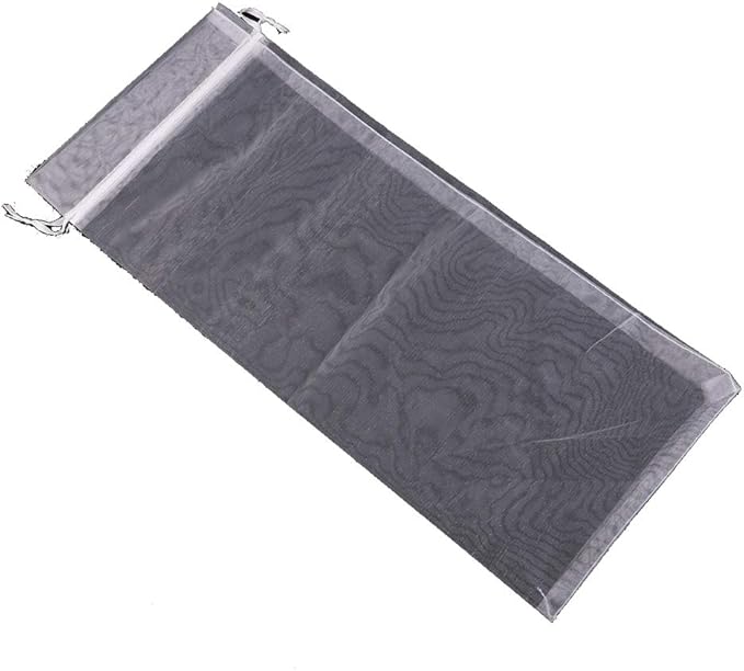 50 Pieces Organza Wine Bags Drawstring Organza Bags Reusable Simple Bottle Wrap Dresses Festive Packaging Bags 5.7 x 14.5 Inch for Decoration Storefront Display Gift Bags Party Favors White
