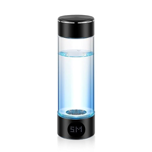 Hydrogen Water Bottle,Rechargeable Hydrogen Water Generator with 5Min Quick Electrolysis,Portable Hydrogen Water Ionizer Machine (Black)