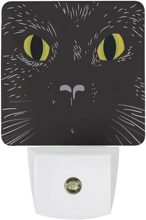 LED Night Lights Lamp with Dusk to Dawn Sensor, Hand Draw Cat Muzzle Night Lamp, Night Lights Plug Into Wall for Kids Room, Bedroom, Bathroom, Kitchen, Hallway