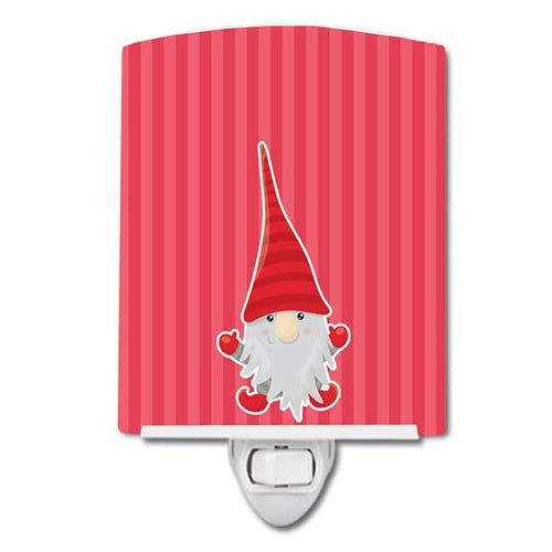 Caroline's Treasures BB8782CNL Christmas Gnome Happy Ceramic Night Light Compact, UL-Certified, Ideal for Bedroom, Bathroom, Nursery, Hallway, Kitchen, 6x4x3, Multicolor