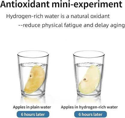 Hydrogen Water Pitcher, Rich Hydrogen Water Generator Electrolysis Jug BPA Free with SPE and PEM Concentrator Technology, Balanced Purified Water PH Levels, Hydrogen Content up to 2300 PPB
