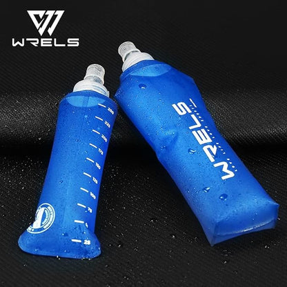 Soft Running Water Flask Soft Flasks Collapsible Soft Water Bottles Small BPA-Free for Sports Hiking Hydration Pack 5oz/8oz/17oz(BLUE,17oz)