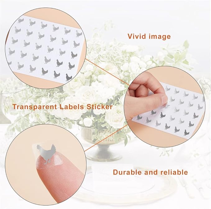 OLYCRAFT 2400pcs 4 Styles Silver Meal Stickers 0.5 Inch Food Choice Sticker Cow/Chicken/Fish/Carrot Wedding Meal Indicator Stickers Kitchen Stickers Meal Stickers for Place Card Wedding Party Supplies