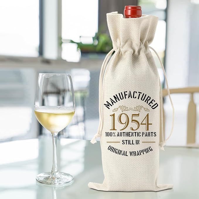 70th Birthday Gifts for Women Men Funny Wine Bag 70th Birthday Decorations Party Favors Happy Anniversary Birthday Gifts for 70 Year Old Woman Nana Him Grandma Grandpa Dad Wine Gift Bag