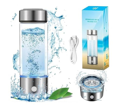 Hydropures Generator Hydrogen Water, Portable Hydrogen Water Ionizer Machine, 3Min Quick, Rechargeable, Hydrogen Rich Water Bottle Health,Suitable for Office, Travel,Exercise