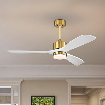 Tariq 52-inch Solid Wood and Metal Lighted Ceiling Fan with LED Lighting