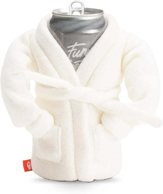 Puffin - The Spa Robe - Insulated 12 oz Can Cooler I Beer Bottle & Soda Can Insulator, Keep Drinks and Beverages Cold - Sandy White