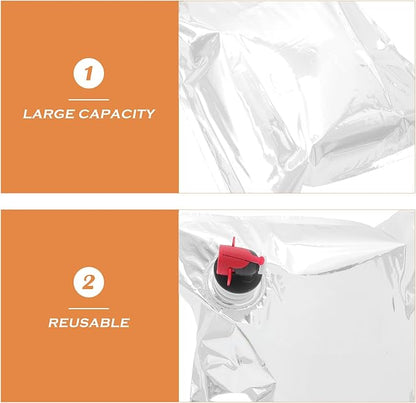 MAGICLULU 10pcs Wine Purse Refill Bags Refill Bladders 5L Wine Purse Replacement Bags Refill Dispenser Bag Refillable Wine Replacement Storage Pouch with Spout for Wine