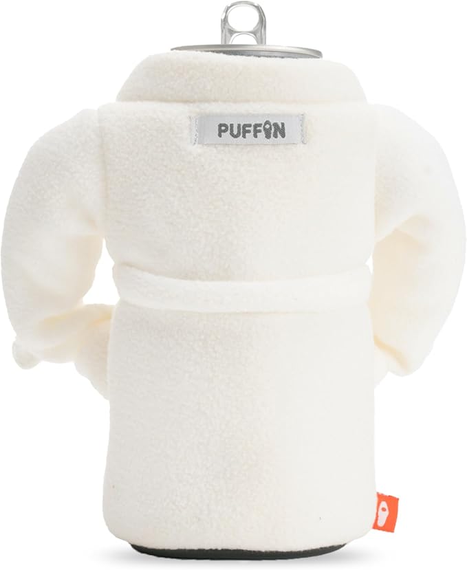 Puffin - The Spa Robe - Insulated 12 oz Can Cooler I Beer Bottle & Soda Can Insulator, Keep Drinks and Beverages Cold - Sandy White