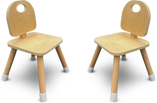 Set of 2 Wooden Kids Chairs for Home, Classroom, Preschool, Daycare, Playrooms (Ages 2+)