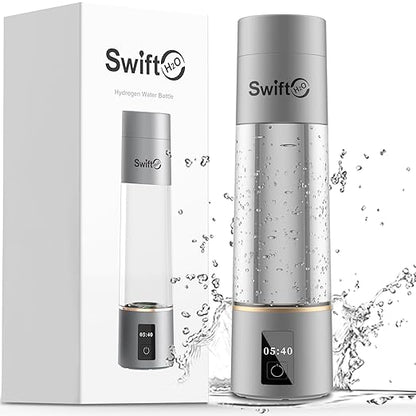 Hydrogen Water Bottle Generator 2024, PEM/SPE Electrolysis Hydrogen Water Technology, 4000+ PPB, LED Display, Hydrogen Water Ionizer Machine, Hydro Generator, Gifts for Men and Women