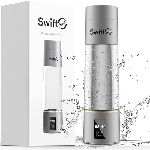 Hydrogen Water Bottle Generator 2024, PEM/SPE Electrolysis Hydrogen Water Technology, 4000+ PPB, LED Display, Hydrogen Water Ionizer Machine, Hydro Generator, Gifts for Men and Women