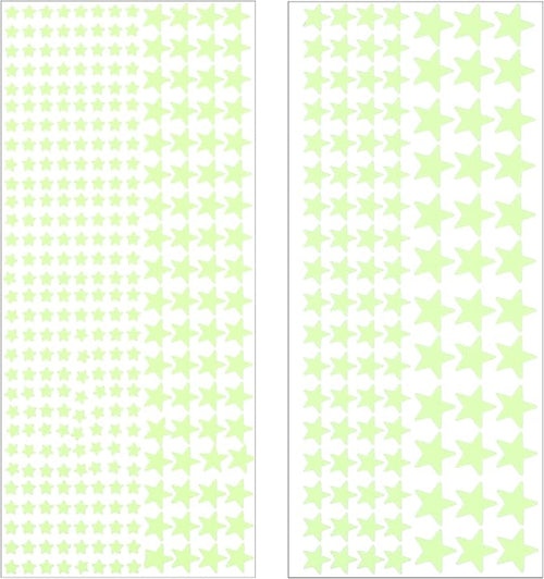 uxcell 420Pcs Glow Stars, Glow in The Dark Ceiling Stickers, Adhesive Stars Wall Decals Glowing Decal Decoration for Ceiling and Wall
