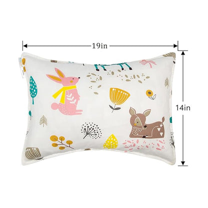 ALVABABY Toddler Pillowcases-Cotton Pillow Cover Fits 14x19 or 13 x 18 Kids Bedding Pillow 2 Pack Large Pillow Covers with Envelope for Babies Children Boys Girls Sleeping and Travel