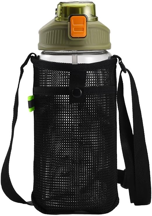 Water Bottle Holder with Strap & Phone Pocket, for 36oz Bottle (Bottle Excluded), Bottle Bag for Sports Gym Walking Hiking Picnic
