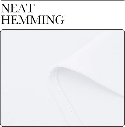 NICETOWN Solid Window Curtain Panels, Grommet, Polyester, Bedroom, White, 42 x 90, Pack of 2