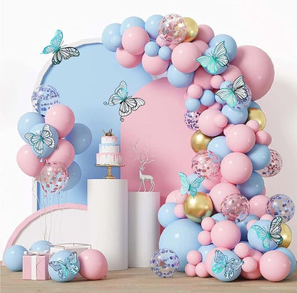 3D Butterfly Wall Decor 48 Pcs 4 Styles 3 Sizes, Butterfly Birthday Decorations Butterfly Party Decorations Cake Decorations, Removable Stickers(Green)