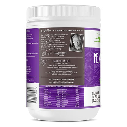 Primal Kitchen Peanut Butter Flavor Collagen Fuel® Drink Mix, Collagen Peptides, No Dairy, 14.3 Ounces