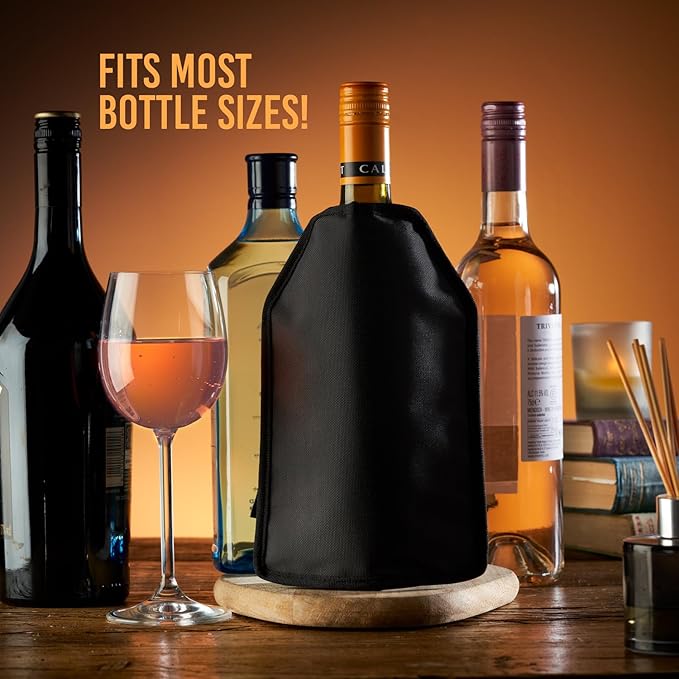Wine Cooler Sleeve, High Quality Solid Gel Wine Sleeve, Reusable Wine Bottle Cooler, White