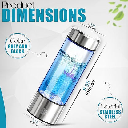 DASZERX® Hydrogen Water Bottle 2024, Ion Water Bottle Improve Water Quality in 3 Minutes, Rich Water Bottle Generator with SPE PEM Technology Water Ionizer
