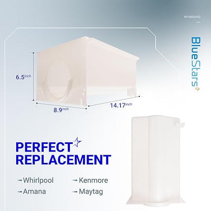 BlueStars W10850492 Ice Bucket - Compatible with Whirlpool Amana Maytag Kenmore Refrigerator - Replaces W10670844 W10138193 AP5989704 PS11731153