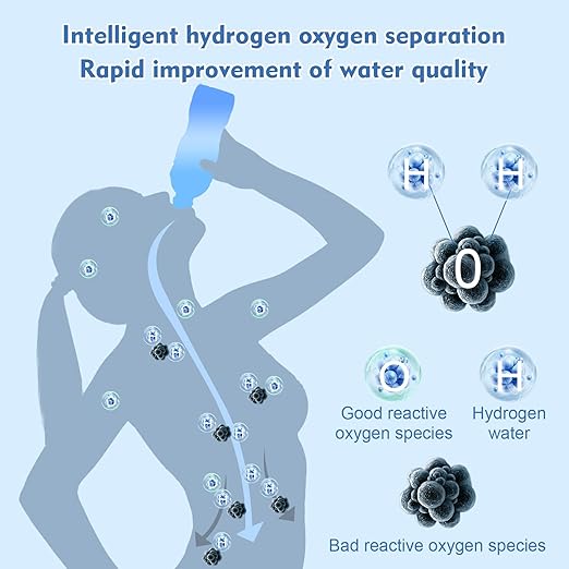 Hydrogen Water Bottle Generator Kettle, 2L Large Capacity Hydrogen Rich Water Machine with Constant Temperature Heating Glass Bottle