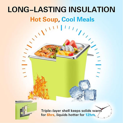 Insulated Ice Bucket with Lid, Ice Scoop & Tongs, 2.5L Double Wall Stainless Steel Champagne Buckets for Cocktail Bar Wine Parties, Versatile Food Container for Hot Soup Ice Cube, Ivory White