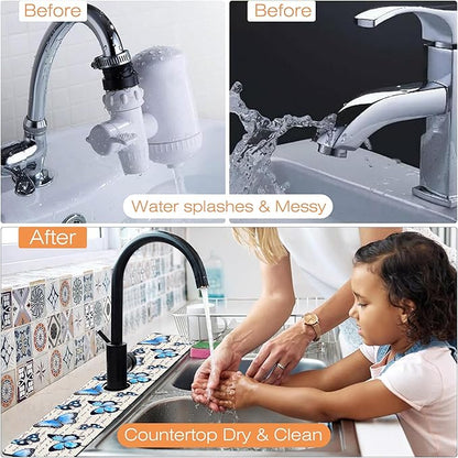 Kitchen Sink Splash Guard Faucet Mat Butterflies Hand Written Text Sink Splash Guard Behind Faucet,1 PC Soft Diatom Mud Non-Slip Mat-for Kitchen,Dish Drying Mat,Bathroom Faucet Mat 23.5"X5.5"