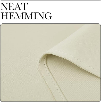 NICETOWN Room Darkening Curtain Panels for Cafe, Thermal Insulated Grommet Top Room Darkening Draperies/Drapes for Window (Beige, 2 Panels, W34 x L45)