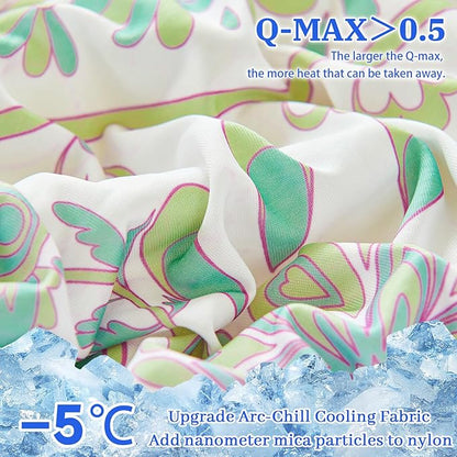 Cooling Pillow Cases for Hot Sleepers - Double Side Arc-Chill Q-Max>0.5 Cooling Fiber Cool Pillow Cases 2 Pack - Breathable Soft Cold Pillow Cases with Hidden Zipper (20" x 36")
