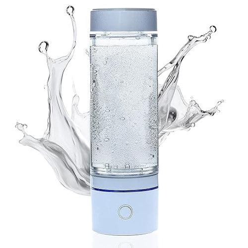 Hydrogen Water Bottle 2024 – SPE/PEM Technology Generating Up to 3000ppb Hydrogen-Rich Ionized Water for Antioxidant and Health Benefits – Environmentally Friendly PC and Glass - White