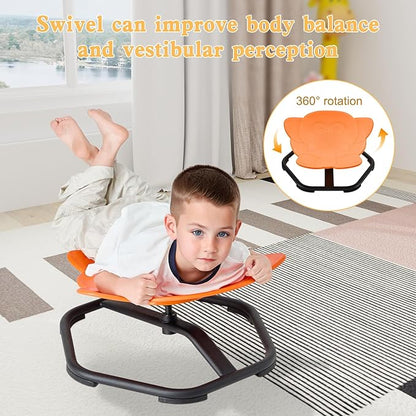 Spinning Chair for Autistic Kids Sit and Spin Chair for Kids Swivel Sensory Chair Elephant Spinning Seat Autism Sensory Chair Items for Sensory Room Training Balance Body Coordination