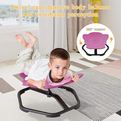 Spinning Chair for Autistic Kids Sit and Spin Chair for Kids Swivel Sensory Chair Elephant Spinning Seat Autism Sensory Chair Items for Sensory Room Training Balance Body Coordination