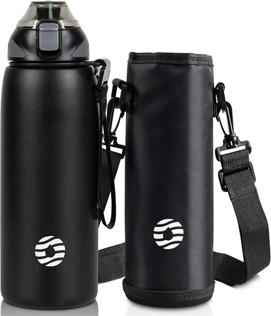 Insulated Water Bottle,27 oz Stainless Steel Wide Mouth Sports Water Bottle Double Wall Vacuum Leak Proof BPA Free Drinks Flask Keep Hot Or Cold Thermo Mug For university,Outdoor,Travel,Gym